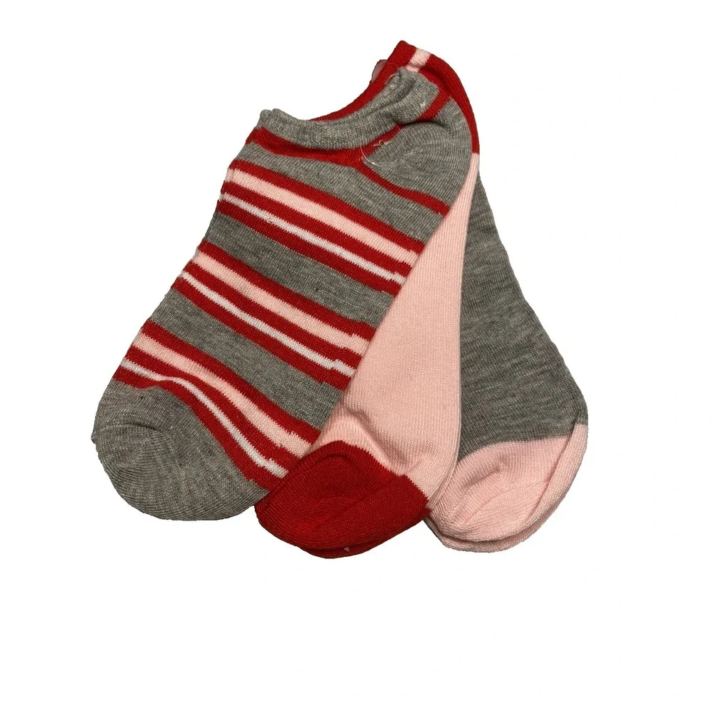 3 pairs womens celebrate valentines day no show ankle socks‎ size 4-10